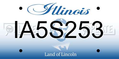 IA5S253 Illinois License Plate