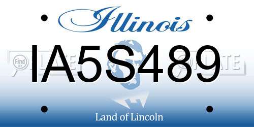 IA5S489 Illinois License Plate