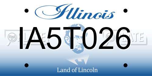 IA5T026 Illinois License Plate