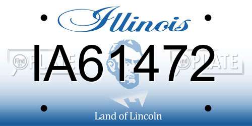 IA61472 Illinois License Plate