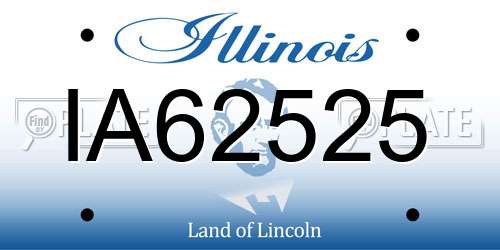 IA62525 Illinois License Plate
