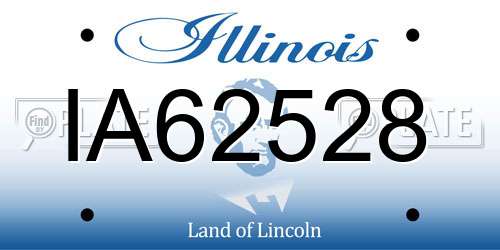 IA62528 Illinois License Plate