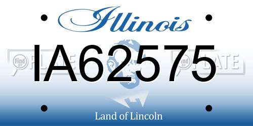 IA62575 Illinois License Plate