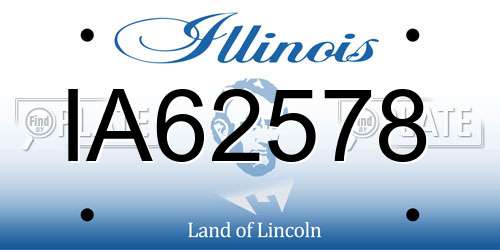 IA62578 Illinois License Plate