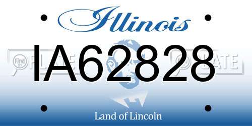 IA62828 Illinois License Plate