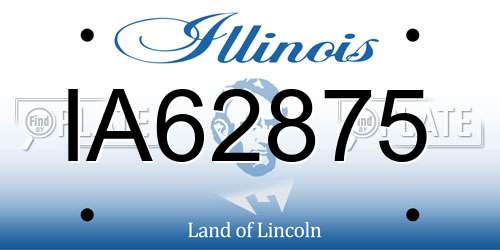 IA62875 Illinois License Plate