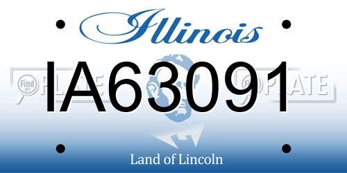 IA63091 Illinois License Plate