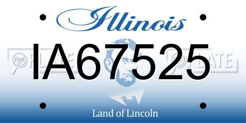 IA67525 Illinois License Plate