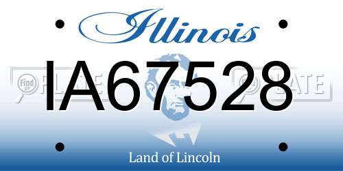 IA67528 Illinois License Plate
