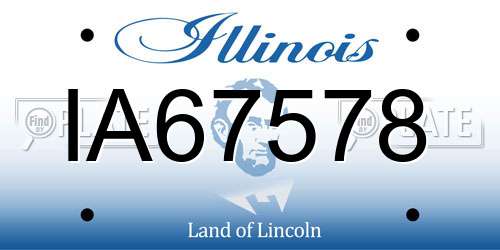 IA67578 Illinois License Plate