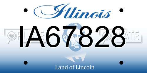 IA67828 Illinois License Plate