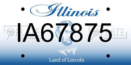 IA67875 Illinois License Plate