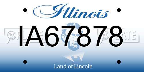 IA67878 Illinois License Plate