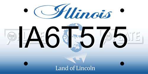 IA6T575 Illinois License Plate