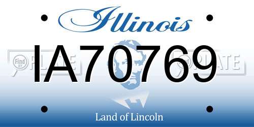 IA70769 Illinois License Plate