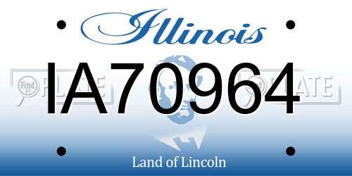 IA70964 Illinois License Plate