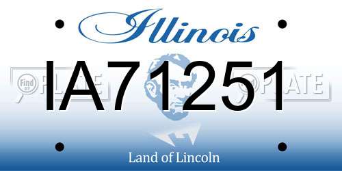 IA71251 Illinois License Plate