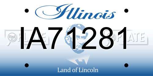 IA71281 Illinois License Plate