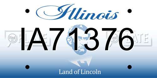 IA71376 Illinois License Plate