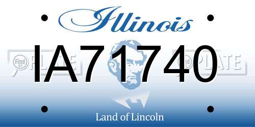 IA71740 Illinois License Plate