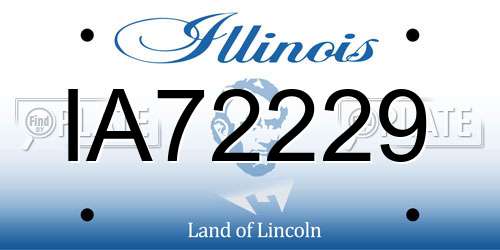IA72229 Illinois License Plate