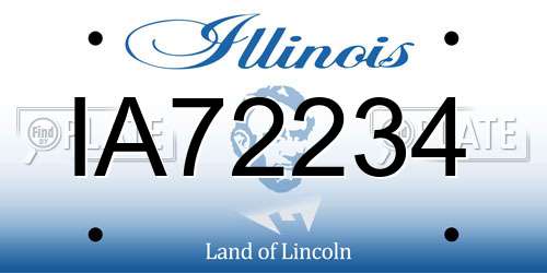 IA72234 Illinois License Plate