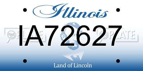 IA72627 Illinois License Plate