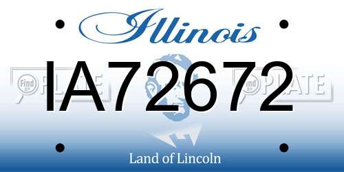 IA72672 Illinois License Plate