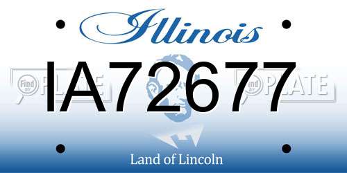 IA72677 Illinois License Plate