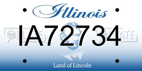 IA72734 Illinois License Plate