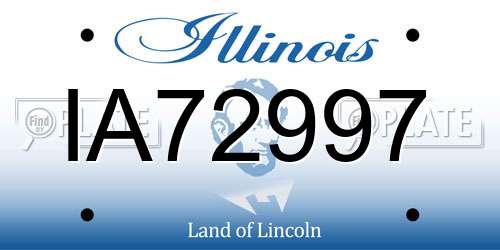IA72997 Illinois License Plate