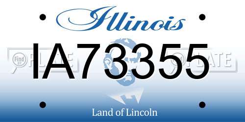 IA73355 Illinois License Plate