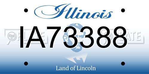 IA73388 Illinois License Plate
