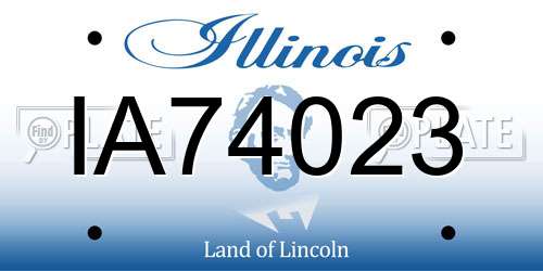 IA74023 Illinois License Plate
