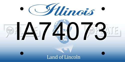 IA74073 Illinois License Plate