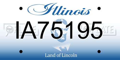 IA75195 Illinois License Plate