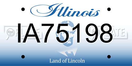 IA75198 Illinois License Plate