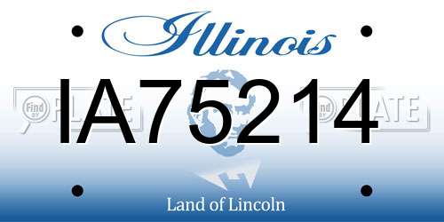 IA75214 Illinois License Plate