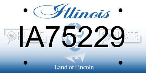 IA75229 Illinois License Plate