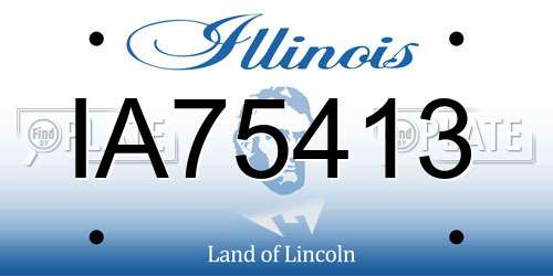 IA75413 Illinois License Plate