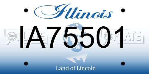 IA75501 Illinois License Plate