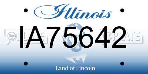 IA75642 Illinois License Plate