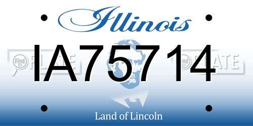 IA75714 Illinois License Plate