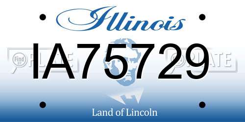 IA75729 Illinois License Plate