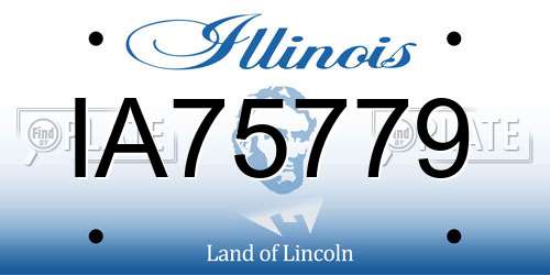 IA75779 Illinois License Plate