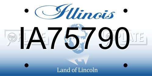 IA75790 Illinois License Plate