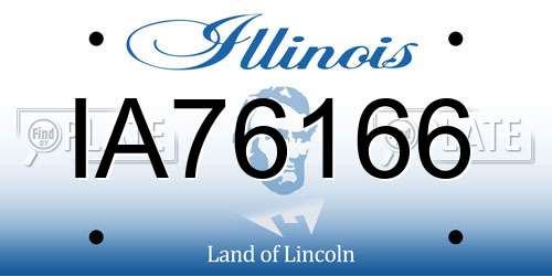 IA76166 Illinois License Plate