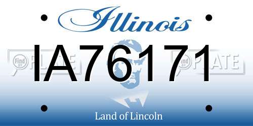 IA76171 Illinois License Plate