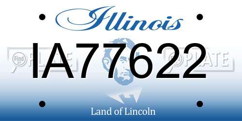 IA77622 Illinois License Plate