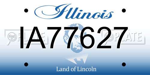 IA77627 Illinois License Plate